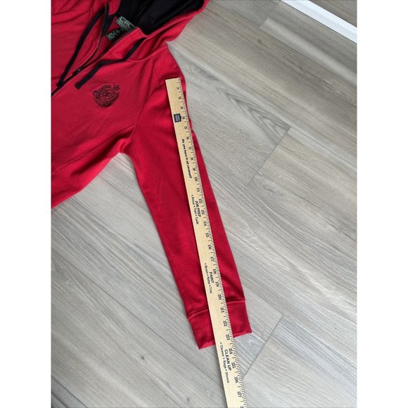 Ralph Lauren LRL Lauren Active Large fits med/small red & black full zip Sweater - Picture 7 of 10